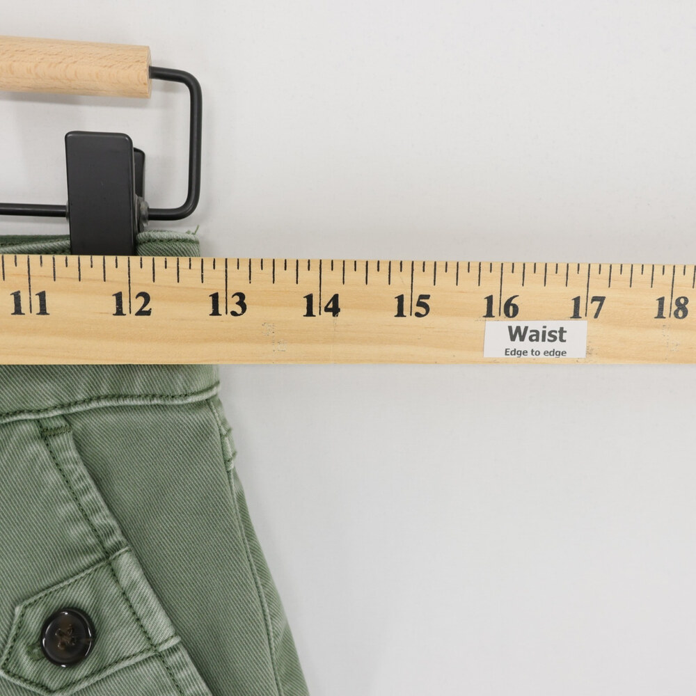 Spanx Stretch Twill Pants Womens S  Petite Green Cropped Wide Leg High Rise - Picture 5 of 11
